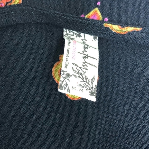 Free people black, printed button down shirt - Picture 6 of 12